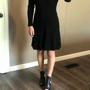 Michael Kors Long Sleeve Black Sweater Dress